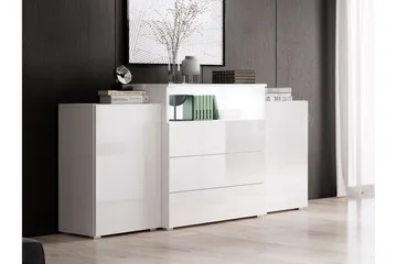 Kommode 150 cm - Hvit - Oppbevaring - Oppbevaringsmøbler - Kommode