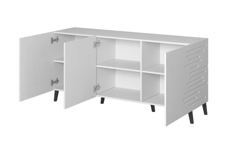 Kommode 155 cm - Hvit/Svart - Oppbevaring - Oppbevaringsmøbler - Kommode - Entrekommode