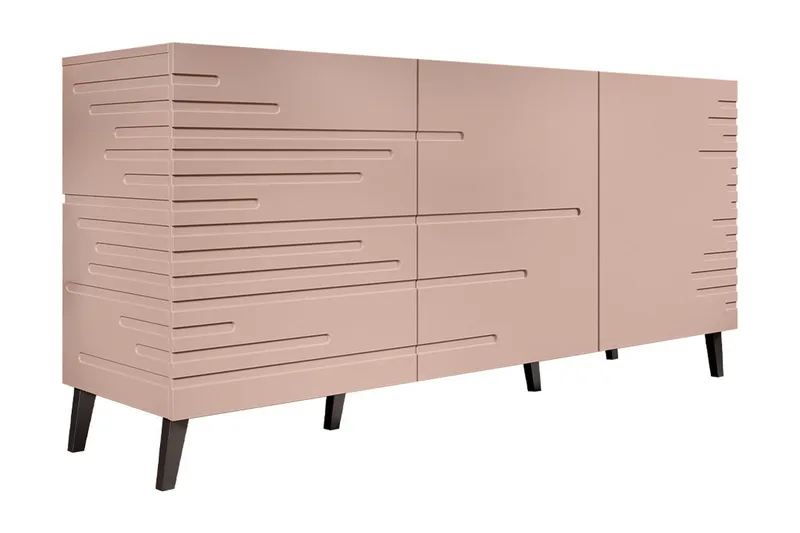 Kommode 155 cm - Rosa/Svart - Oppbevaring - Oppbevaringsmøbler - Kommode