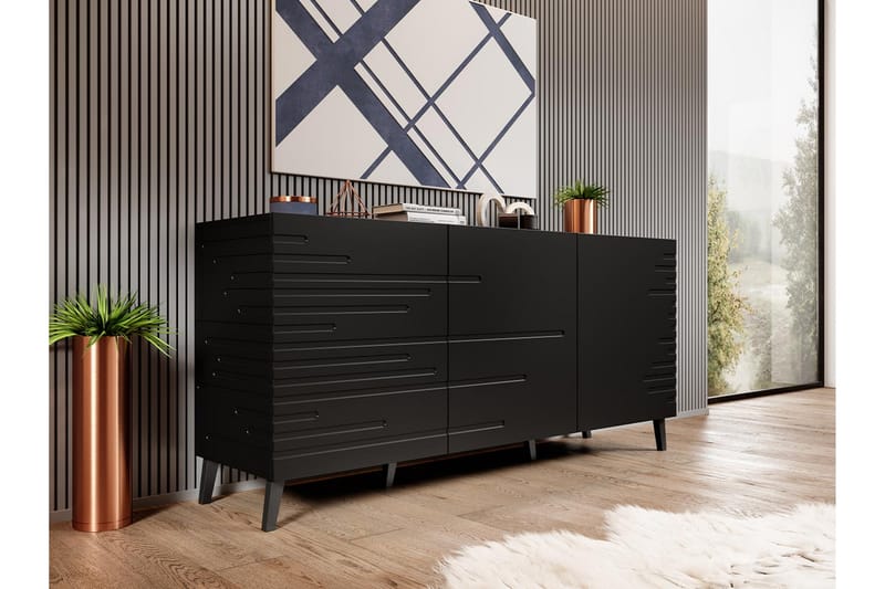 Kommode 155 cm - Svart - Oppbevaring - Oppbevaringsmøbler - Kommode - Entrekommode