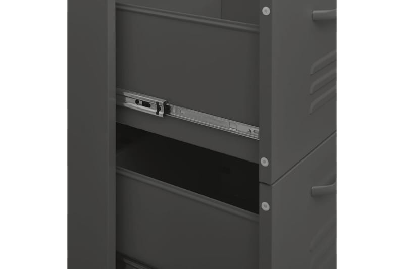Kommode antrasitt 80x35x101,5 cm stål - Antrasittgrå - Oppbevaring - Oppbevaringsmøbler - Kommode - Entrekommode