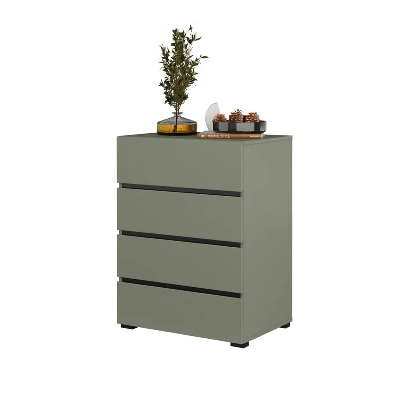 Kommode Cross med 4 skuffer - Grønn - Oppbevaring - Oppbevaringsmøbler - Kommode - Entrekommode