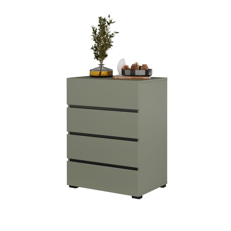 Kommode Cross med 4 skuffer - Grønn - Oppbevaring - Oppbevaringsmøbler - Kommode - Entrekommode