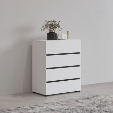 Kommode Cross med 4 skuffer - Hvit - Oppbevaring - Oppbevaringsmøbler - Kommode - Entrekommode
