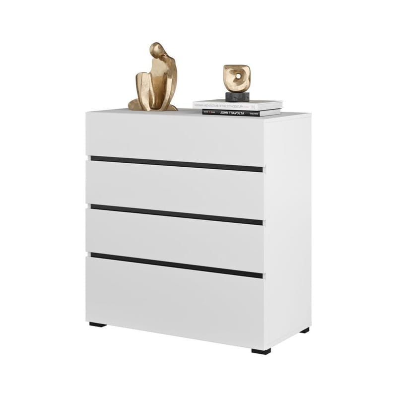 Kommode Cross S med 4 skuffer - Hvit - Oppbevaring - Oppbevaringsmøbler - Kommode - Entrekommode