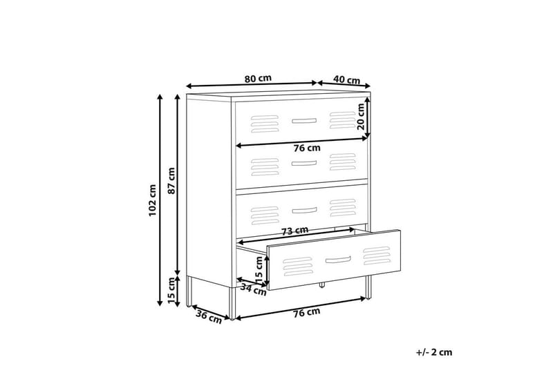 Kommode Enago Grønn - Grønn - Oppbevaring - Oppbevaringsmøbler - Kommode - Entrekommode