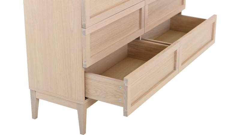 Kommode Granöy med 3+3 Skuffer - Hvitpigmentert eik - Oppbevaring - Oppbevaringsmøbler - Kommode