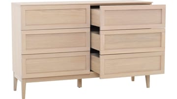 Kommode Granöy med 3+3 Skuffer - Hvitpigmentert eik - Oppbevaring - Oppbevaringsmøbler - Kommode