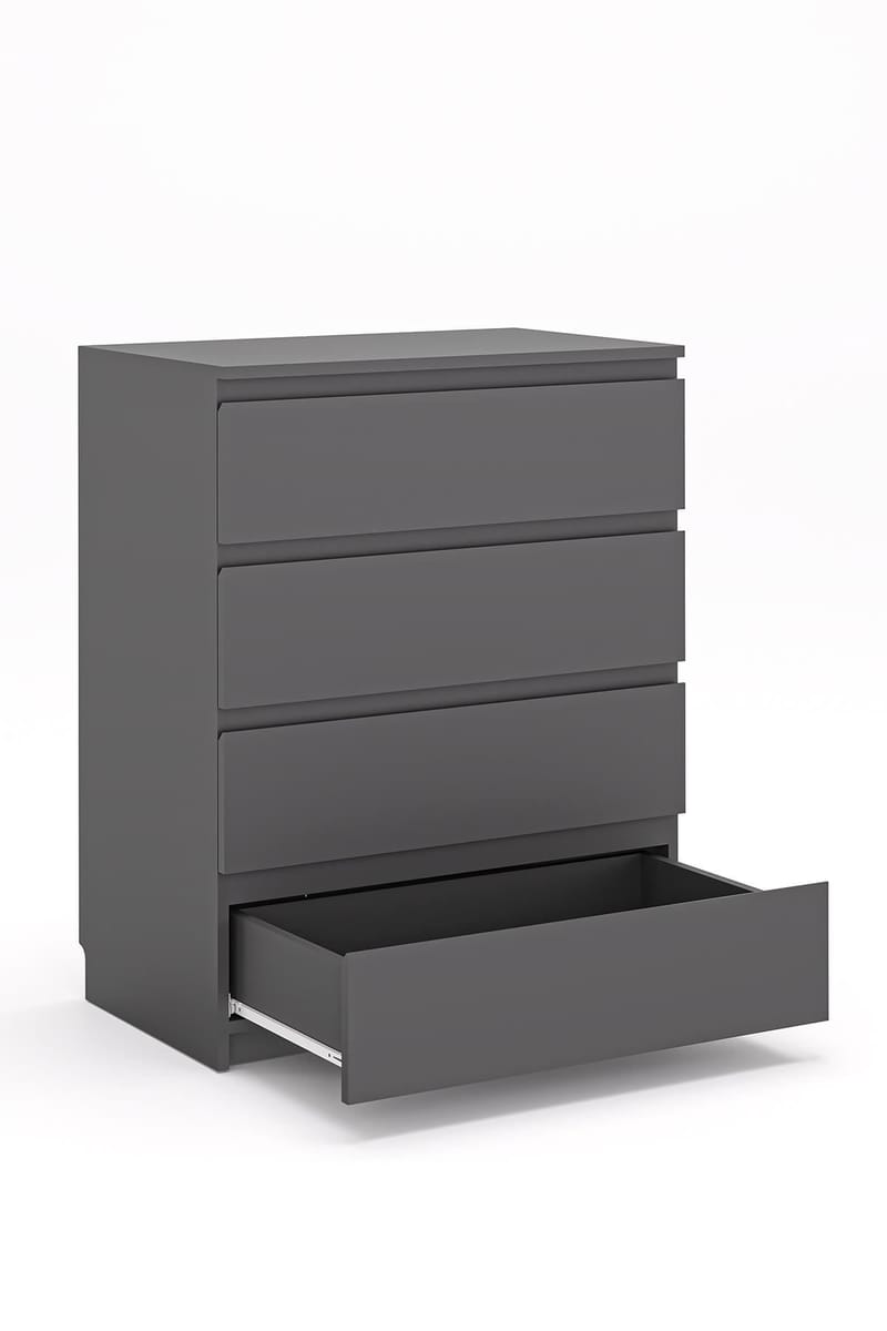 Kommode Hanah Home Derinkuyu 4 (80 x 100 x 48 cm) Antrasitt - Oppbevaring - Oppbevaringsmøbler - Kommode - Entrekommode