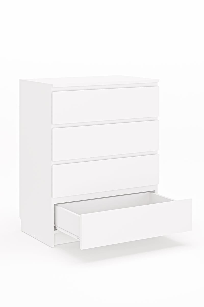 Kommode Hanah Home Derinkuyu 4 (80 x 100 x 48 cm) Hvit - Oppbevaring - Oppbevaringsmøbler - Kommode - Entrekommode