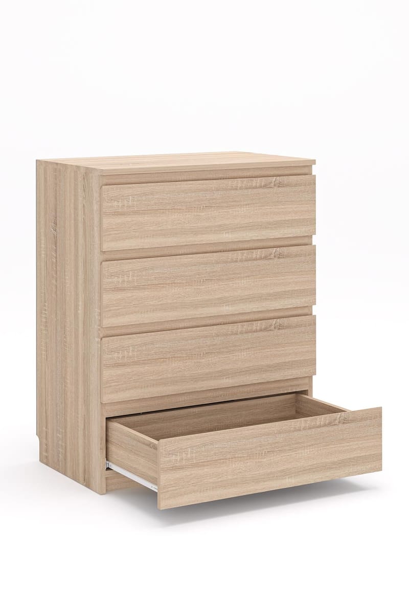 Kommode Hanah Home Derinkuyu 4 (80 x 100 x 48 cm) Sonomo eik - Oppbevaring - Oppbevaringsmøbler - Kommode - Entrekommode
