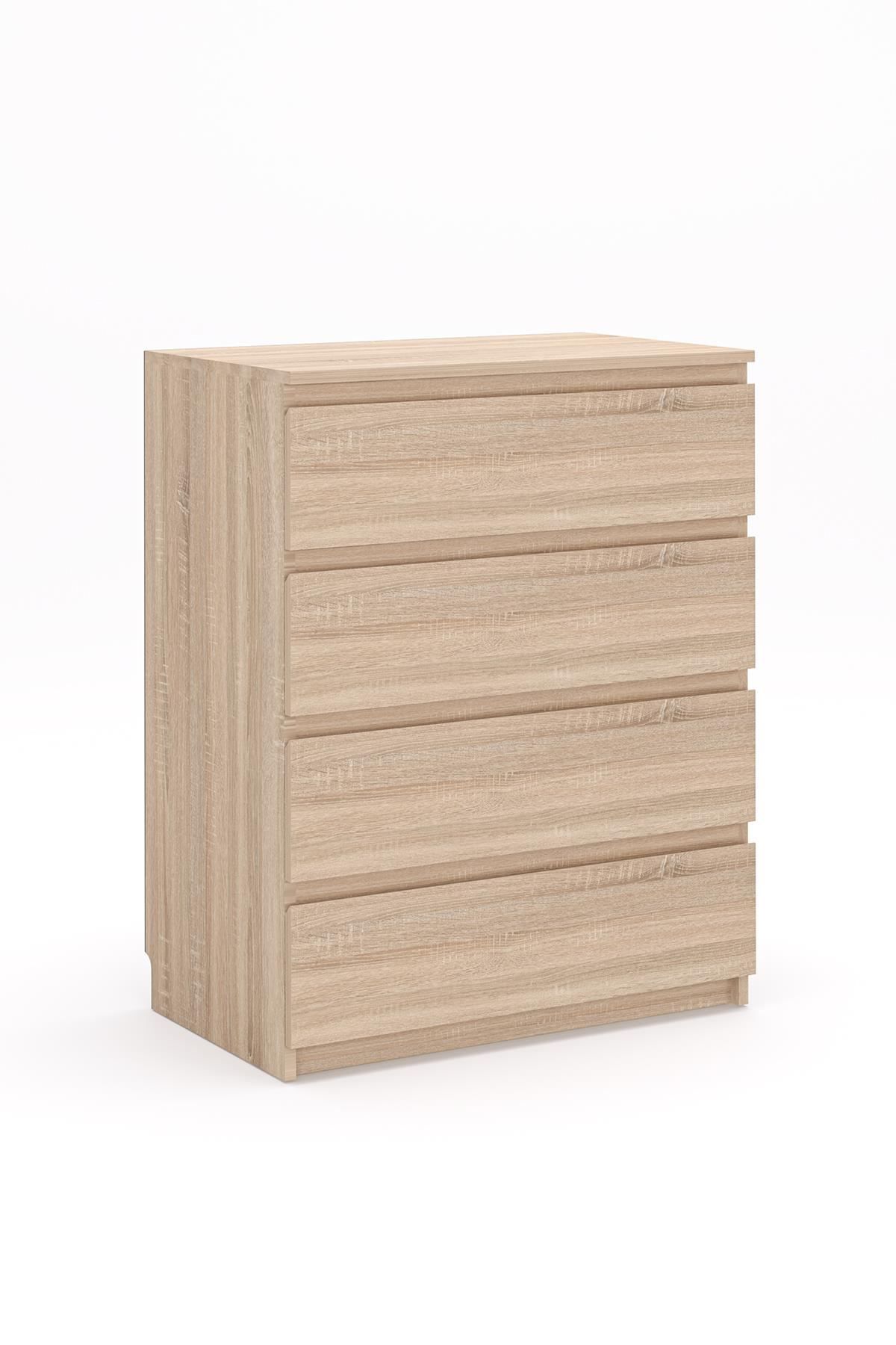 Kommode Hanah Home Derinkuyu 4 (80 x 100 x 48 cm) Sonomo eik -