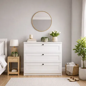 Kommode Hanah Home Lucas (80 x 7,5 x 42,5 cm) Hvit - Hvit - Oppbevaring - Oppbevaringsmøbler - Kommode - Entrekommode