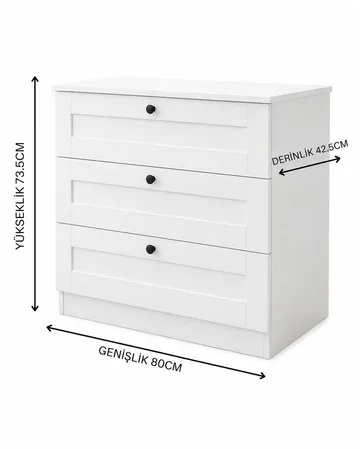Kommode Hanah Home Lucas (80 x 7,5 x 42,5 cm) Hvit - Hvit - Oppbevaring - Oppbevaringsmøbler - Kommode - Entrekommode
