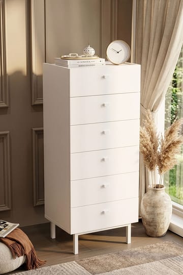 Kommode Hanah Home Luke (47,9 x 113,2 x 36,8 cm) Hvit - Hvit - Oppbevaring - Oppbevaringsmøbler - Kommode