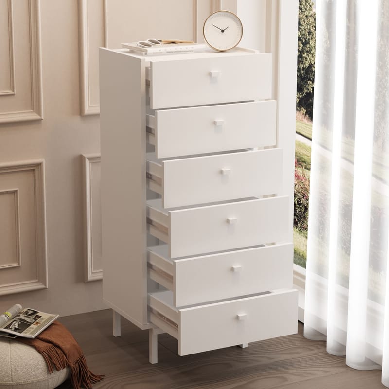 Kommode Hanah Home Luke (47,9 x 113,2 x 36,8 cm) Hvit - Hvit - Oppbevaring - Oppbevaringsmøbler - Kommode