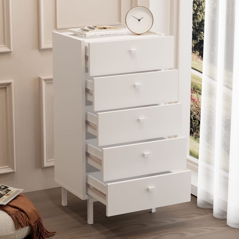 Kommode Hanah Home Luke (47,9 x 96,6 x 36,8 cm) Hvit - Hvit - Oppbevaring - Oppbevaringsmøbler - Kommode