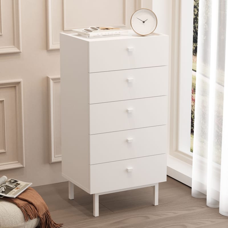 Kommode Hanah Home Luke (47,9 x 96,6 x 36,8 cm) Hvit - Hvit - Oppbevaring - Oppbevaringsmøbler - Kommode