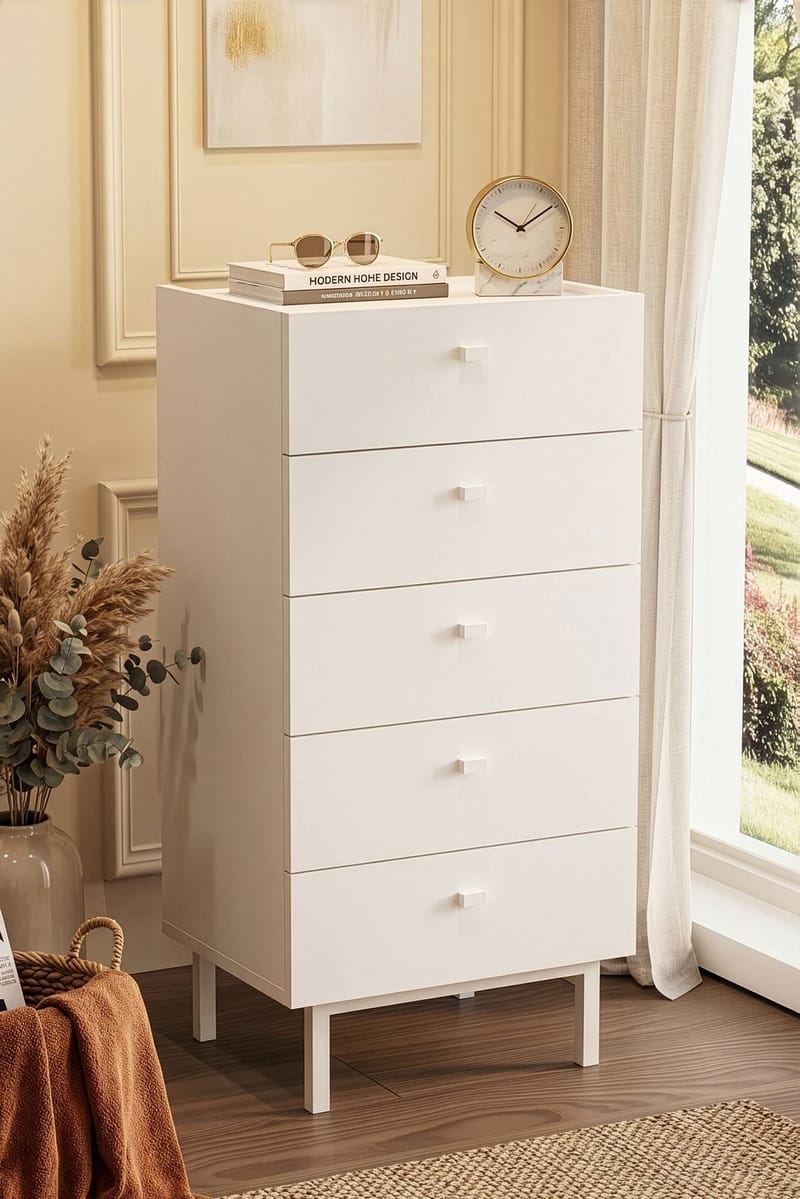 Kommode Hanah Home Luke (47,9 x 96,6 x 36,8 cm) Hvit - Hvit - Oppbevaring - Oppbevaringsmøbler - Kommode