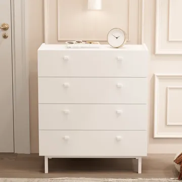 Kommode Hanah Home Luke (80 x 93,1 x 41,8 cm) Hvit - Hvit - Oppbevaring - Oppbevaringsmøbler - Kommode - Entrekommode