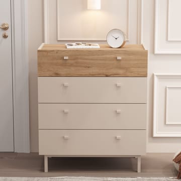 Kommode Hanah Home Luke (80 x 93,1 x 41,8 cm) Sand eik - Sand eik - Oppbevaring - Oppbevaringsmøbler - Kommode - Entrekommode