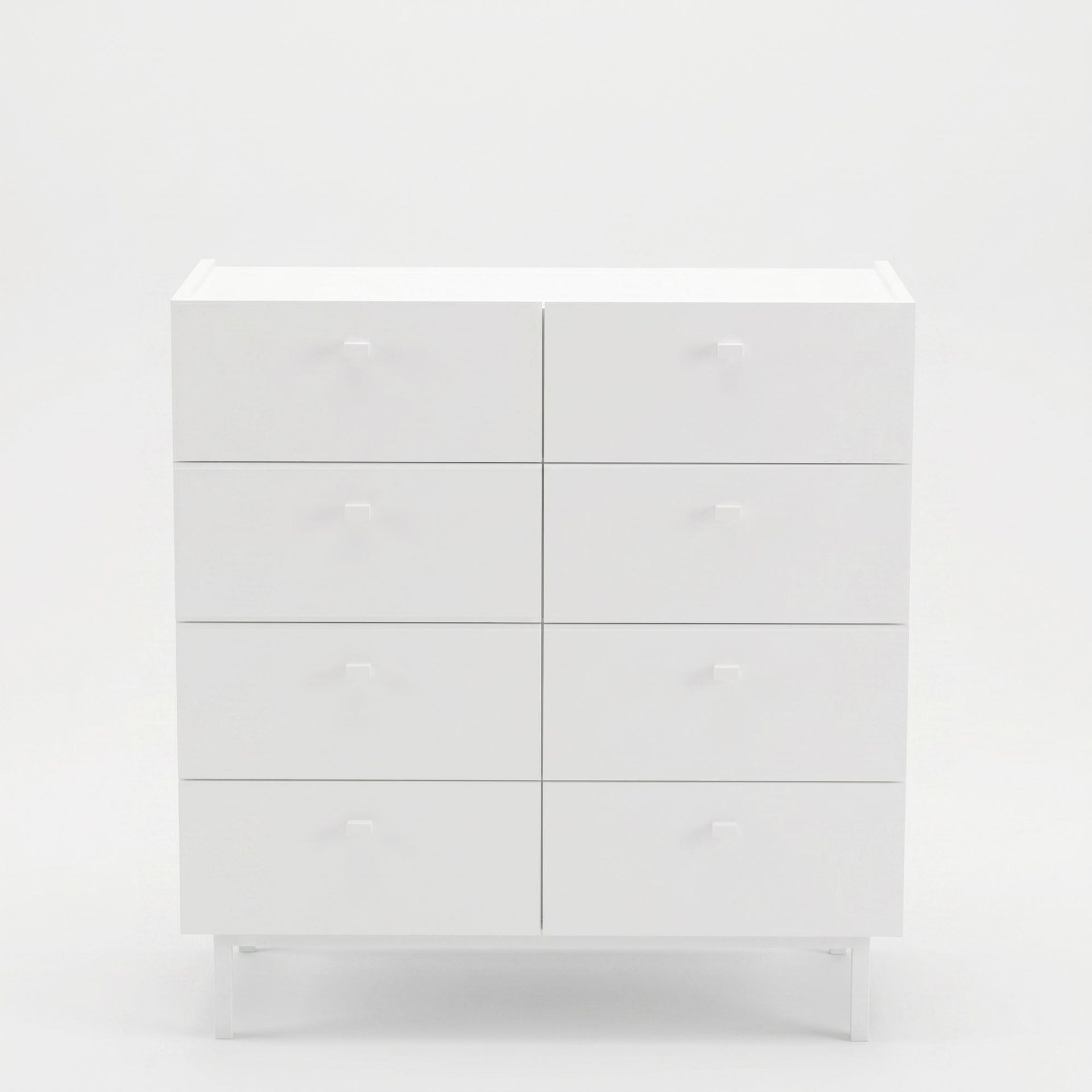Kommode Hanah Home Luke (89,4 x 93,1 x 41,8 cm) Hvit - Hvit