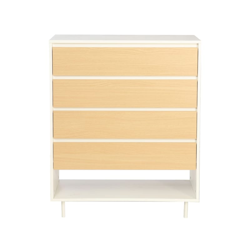 Kommode HOME4YOU Herta 80x40x97 cm - hvit/lyst tre - Oppbevaring - Oppbevaringsmøbler - Kommode - Entrekommode