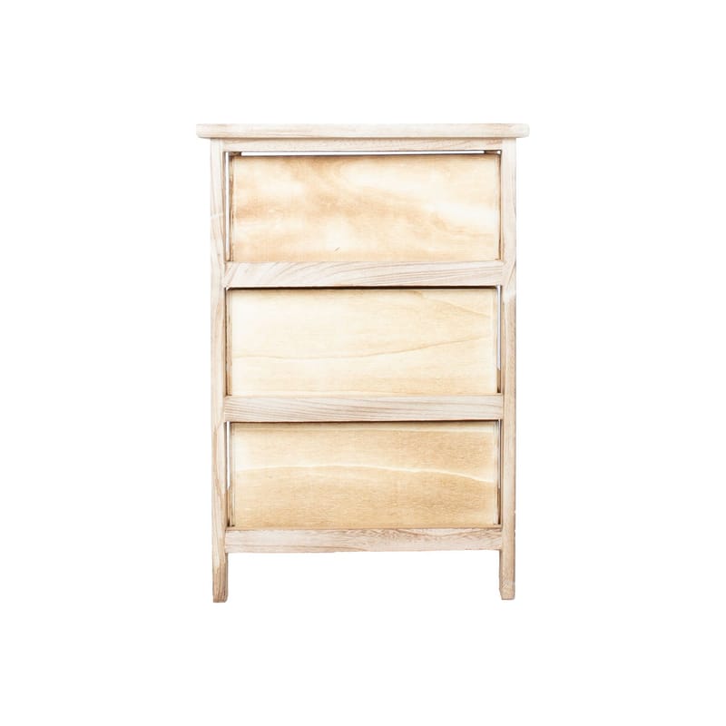 Kommode HOME4YOU Kaseke med 3 oppbevaringsenheter 40x29x58 cm natur - naturlig - Oppbevaring - Oppbevaringsmøbler - Kommode - Entrekommode