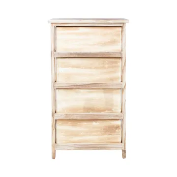Kommode HOME4YOU Kaseke med 4 oppbevaringsenheter 40x29x73 cm Natur - naturlig - Oppbevaring - Oppbevaringsmøbler - Kommode - Entrekommode