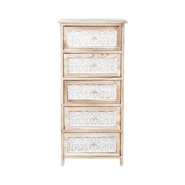 Kommode HOME4YOU Kaseke med 5 oppbevaringsrom 40x29x90 cm natur - naturlig - Oppbevaring - Oppbevaringsmøbler - Kommode - Entrekommode