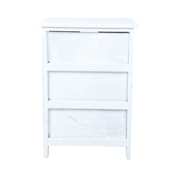 Kommode HOME4YOU Mihkli med 3 oppbevaringsenheter 40x29x58 cm Hvit - Hvit - Oppbevaring - Oppbevaringsmøbler - Kommode - Entrekommode