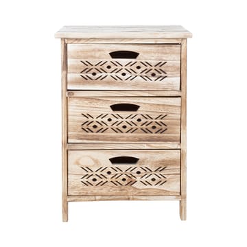 Kommode HOME4YOU Mihkli med 3 oppbevaringsenheter 40x29x58 cm Natur - Natur - Oppbevaring - Oppbevaringsmøbler - Kommode - Entrekommode