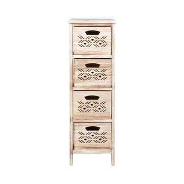 Kommode HOME4YOU Mihkli med 4 oppbevaringsenheter 26x32x81 cm natur - naturlig - Oppbevaring - Oppbevaringsmøbler - Kommode - Entrekommode