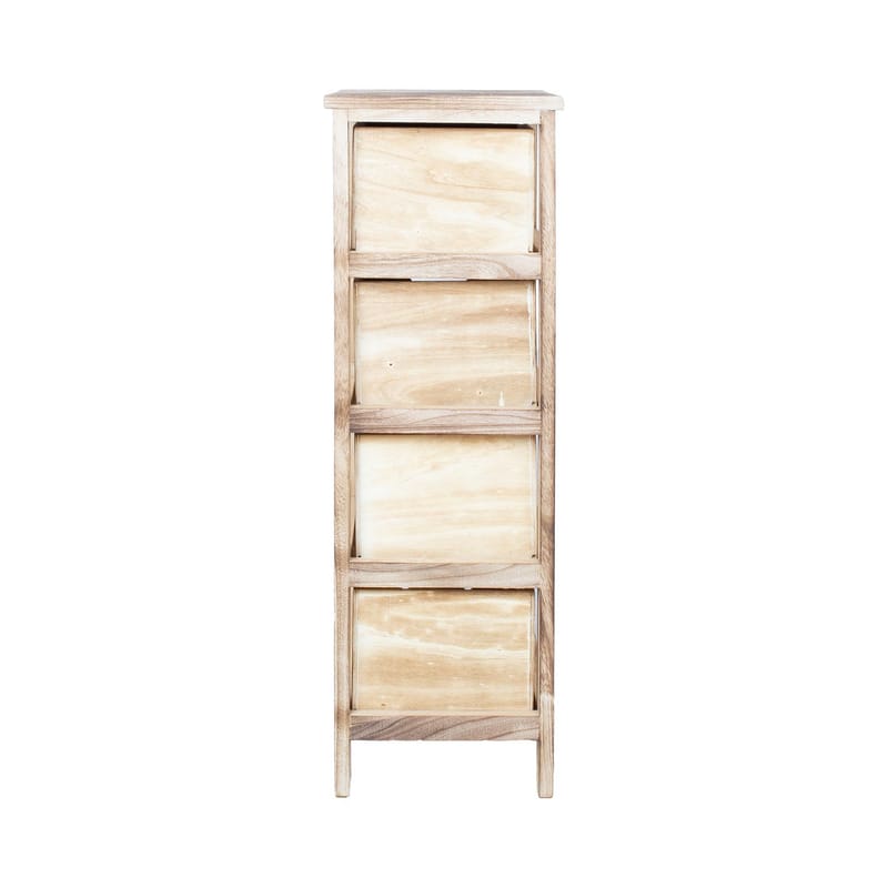 Kommode HOME4YOU Mihkli med 4 oppbevaringsenheter 26x32x81 cm natur - naturlig - Oppbevaring - Oppbevaringsmøbler - Kommode - Entrekommode