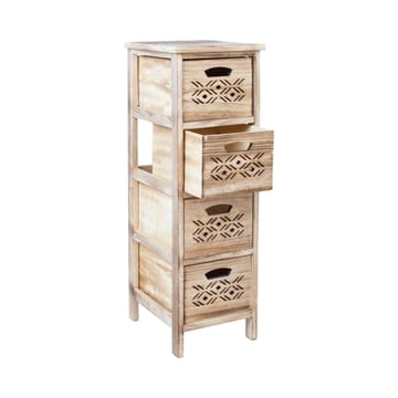 Kommode HOME4YOU Mihkli med 4 oppbevaringsenheter 26x32x81 cm natur - naturlig - Oppbevaring - Oppbevaringsmøbler - Kommode - Entrekommode