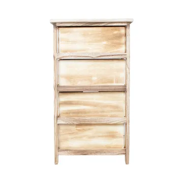 Kommode HOME4YOU Mihkli med 4 oppbevaringsenheter 40x29x73 cm Natur - Natur - Oppbevaring - Oppbevaringsmøbler - Kommode - Entrekommode