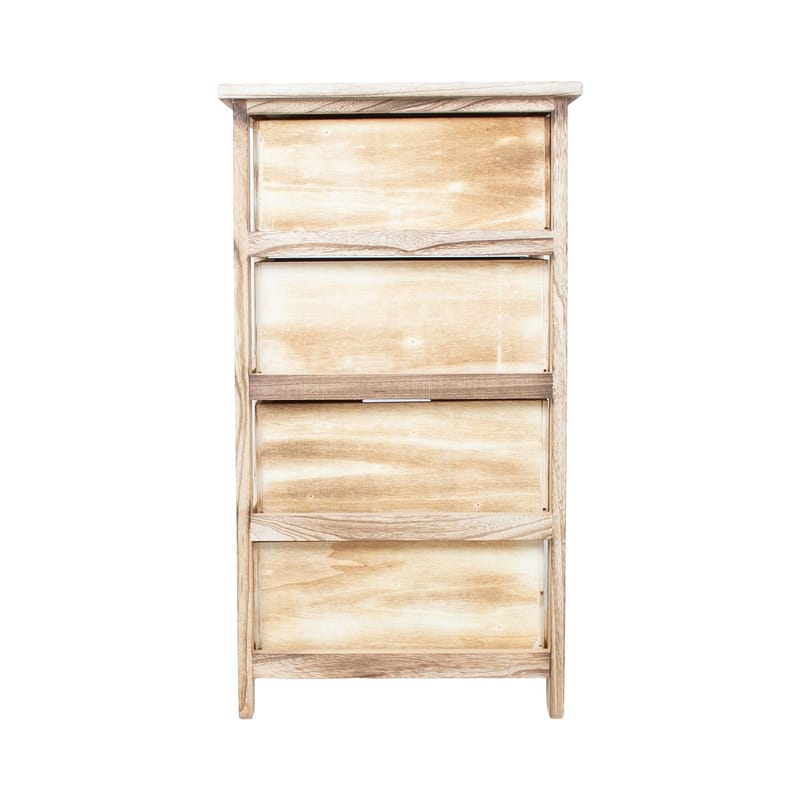 Kommode HOME4YOU Mihkli med 4 oppbevaringsenheter 40x29x73 cm Natur - Natur - Oppbevaring - Oppbevaringsmøbler - Kommode - Entrekommode