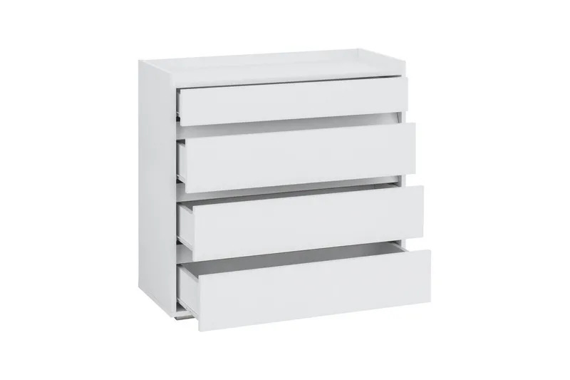 Kommode Kosmo Hvit, 4 skuffer - Hvit, 4 skuffer - Oppbevaring - Oppbevaringsmøbler - Kommode - Entrekommode
