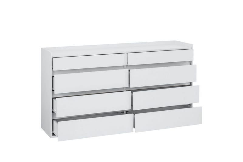 Kommode Kosmo Hvit, 8 skuffer - Hvit, 8 skuffer - Oppbevaring - Oppbevaringsmøbler - Kommode