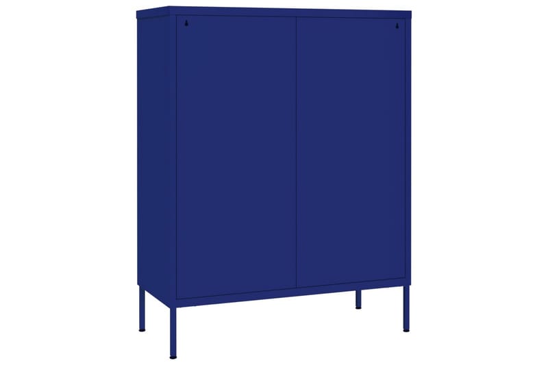 Kommode marineblå 80x35x101,5 cm stål - Blå - Oppbevaring - Oppbevaringsmøbler - Kommode - Entrekommode