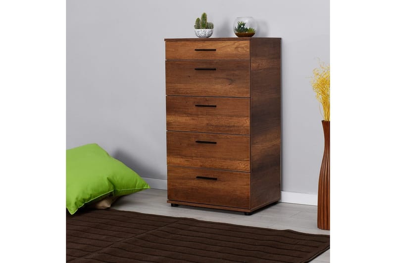 Kommode Matul Valnøtt - Rødfarget tre - Oppbevaring - Oppbevaringsmøbler - Kommode - Entrekommode