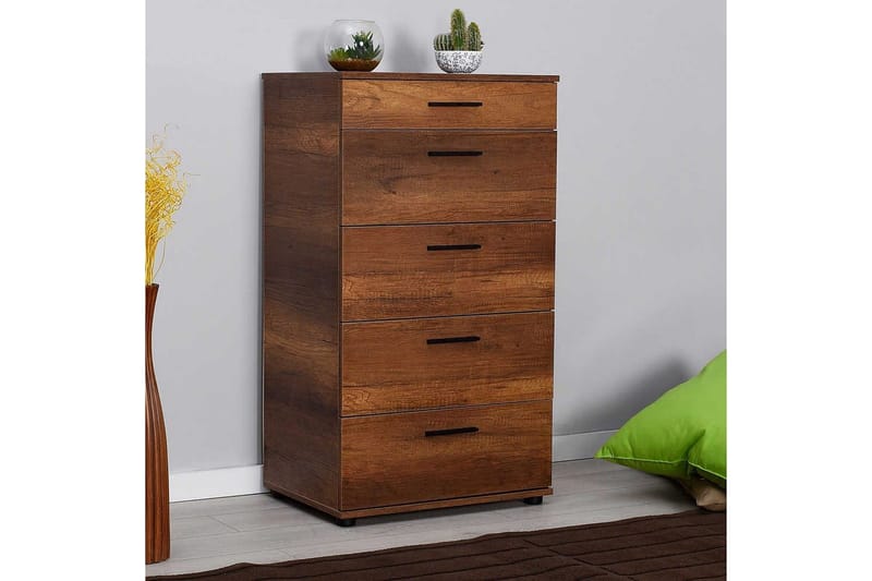 Kommode Matul Valnøtt - Rødfarget tre - Oppbevaring - Oppbevaringsmøbler - Kommode - Entrekommode