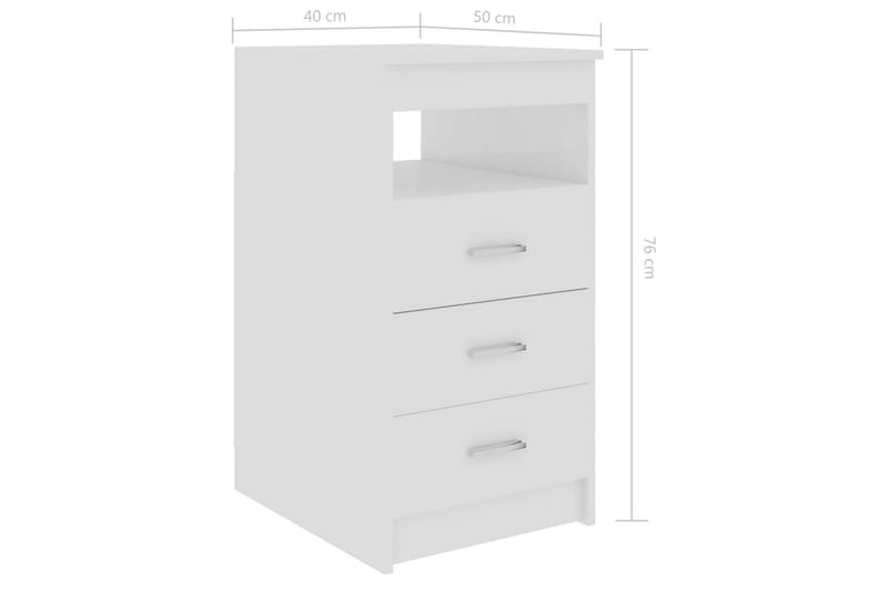 Kommode med skuffer høyglans hvit 40x50x76 cm sponplate - Hvit - Oppbevaring - Oppbevaringsmøbler - Kommode - Entrekommode