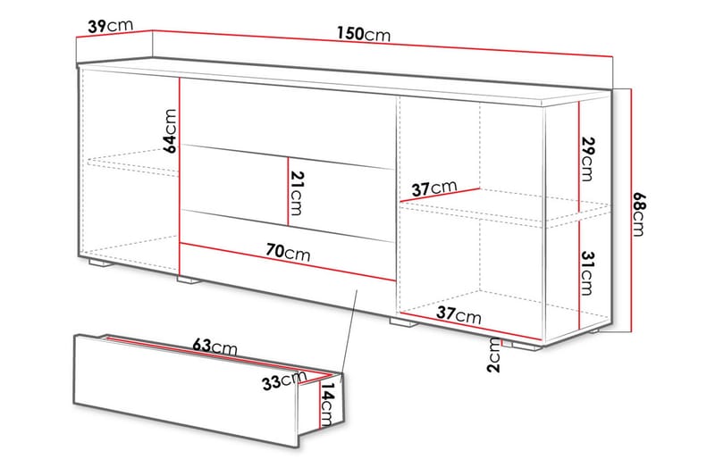 Kommode - Natur - Oppbevaring - Oppbevaringsmøbler - Kommode