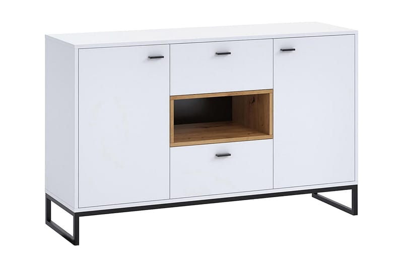 Kommode OLIER - Hvit/Tre/Natur - Oppbevaring - Oppbevaringsmøbler - Kommode