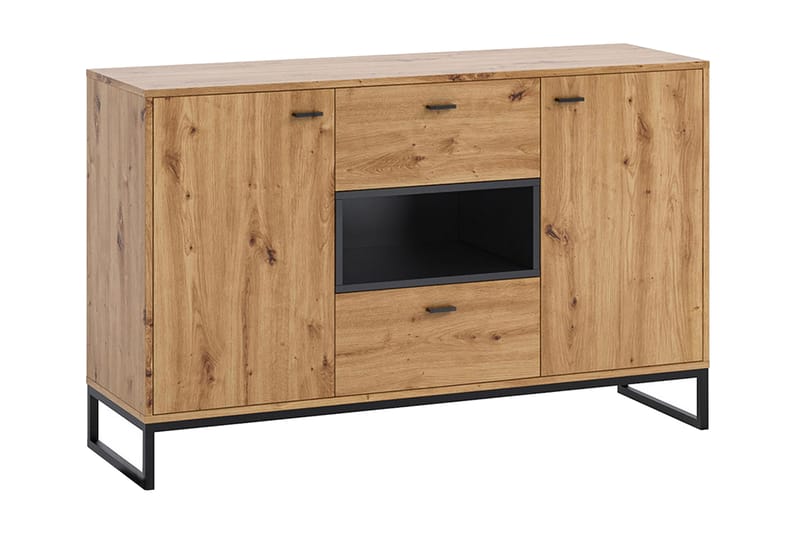 Kommode OLIER - Tre/Natur/Svart - Oppbevaring - Oppbevaringsmøbler - Kommode