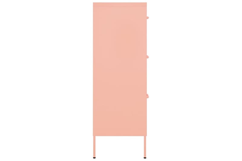 Kommode rosa 80x35x101,5 cm stål - Rosa - Gangoppbevaring - Entrekommode - Kommode