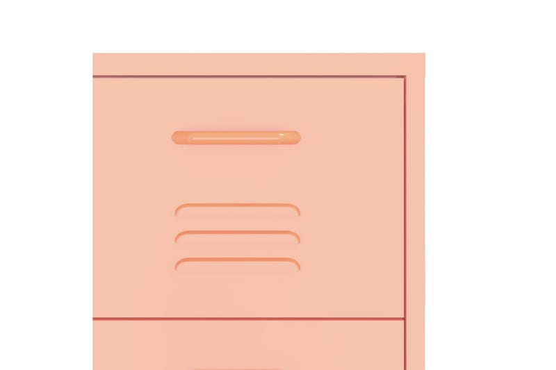 Kommode rosa 80x35x101,5 cm stål - Rosa - Oppbevaring - Oppbevaringsmøbler - Kommode - Entrekommode