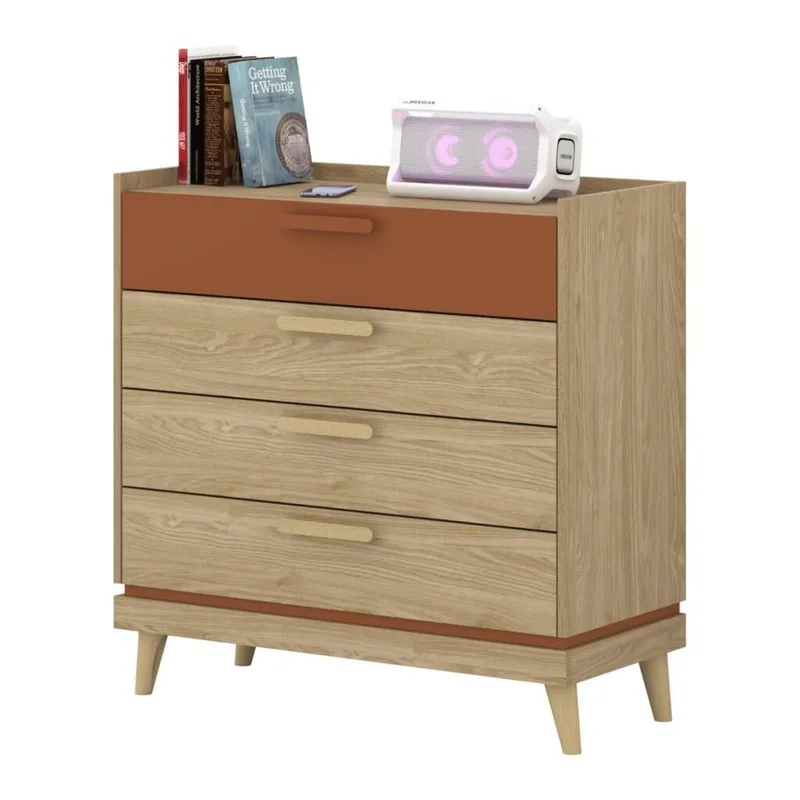 Kommode Scandi med 4 skuffer - Oljet eik - Oppbevaring - Oppbevaringsmøbler - Kommode - Entrekommode