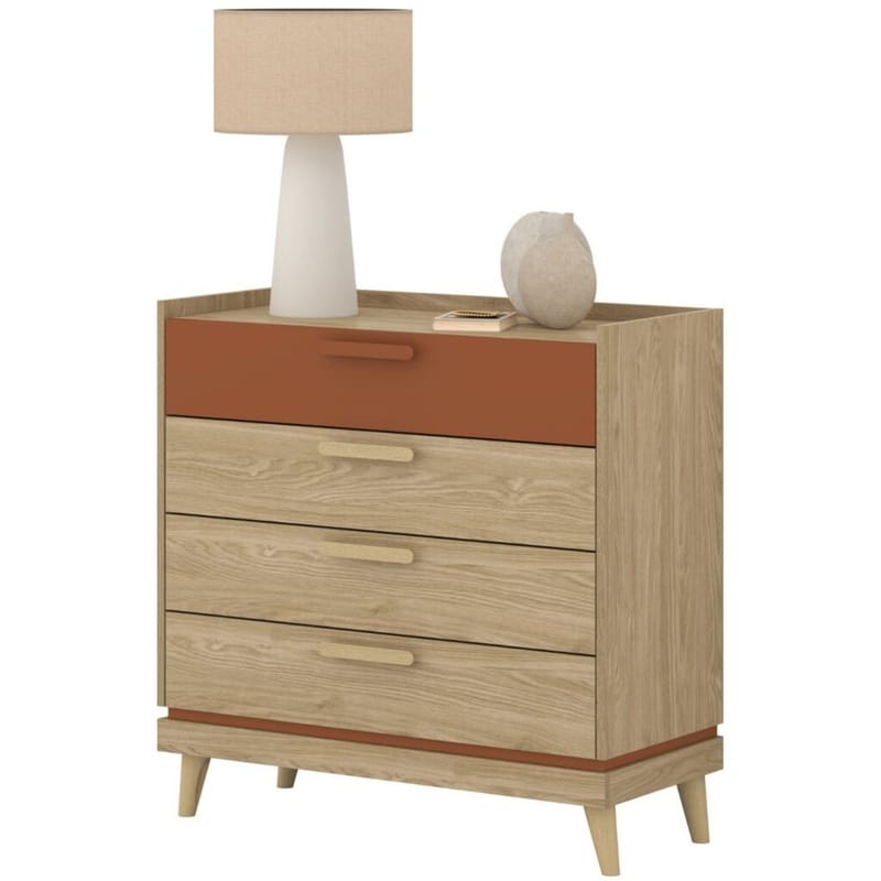 Kommode Scandi med 4 skuffer - Oljet eik - Oppbevaring - Oppbevaringsmøbler - Kommode - Entrekommode